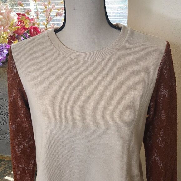 Roolee light Tan and Rust Long Sleeve Shirt - Picture 2 of 14